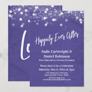 Lichter Grunge Happy End Empfang Lila Einladung