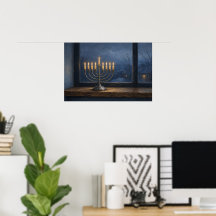 Lichter im Fenster Hanukkah Poster