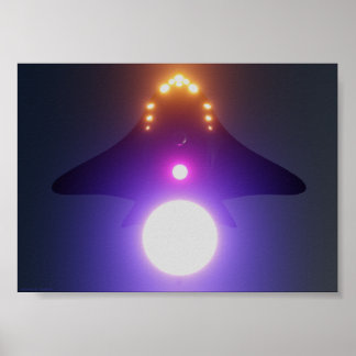 Lichter im Himmel - Sci-Fi Ship Poster