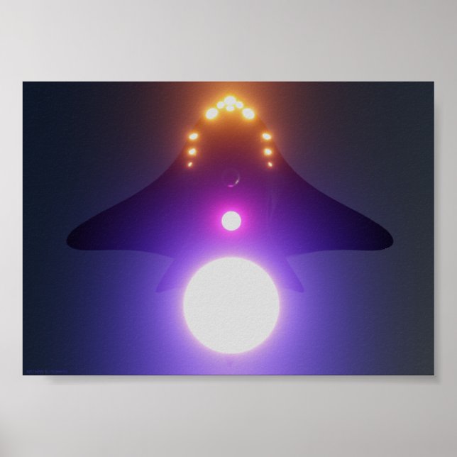 Lichter im Himmel - Sci-Fi Ship Poster (Vorne)
