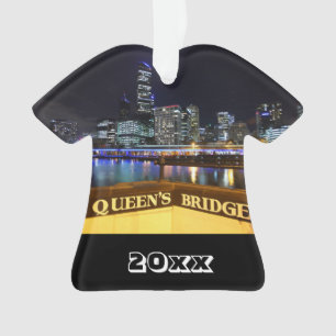 Lichter Melbournes Australien CBD über der Brücke Ornament