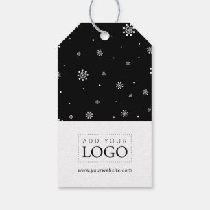 Lichter & Schnee Schwarzes Frohes Weihnachtsgeschä Geschenkanhänger
