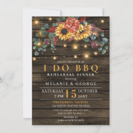 Lichter Sonnenblumen Ich mache GRILLEN Probe Abend Einladung