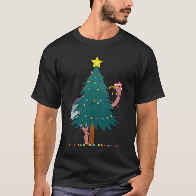 Lichter-Strauß lustiges Weihnachten T-Shirt (Vorderseite)