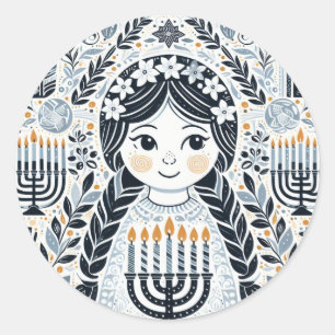 Lichterfest: Chanukka Sameach Aufkleber