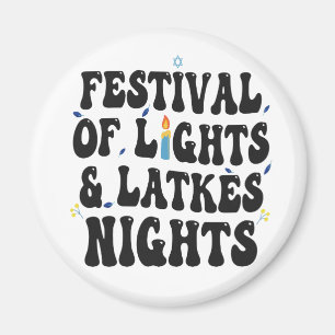 Lichterfest & Latkes Nächte Lustiges Hanukkah Magnet