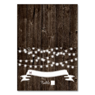 Lichterfolge auf der alten hölzernen Eskortenkarte Tischnummer