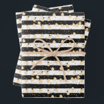 Lichterfolge auf Schwarz-weißen Streifen Geschenkpapier Set<br><div class="desc">Eine Reihe goldener Lichter auf einem Muster aus schwarz-weiß Linien und goldenen Punkten,  diese Blätter von Packpapier sind Spaß für Ihren Geburtstag,  Hochzeit,  Jubiläum,  Brautparty Geschenk oder jede Gelegenheit. WEITERE Designs in unserem Geschäft.</div>