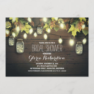 Lichterfolge fallen Brautdusche-Einladung Einladung