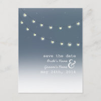 Lichterfolge im Freien Save the Date Abend