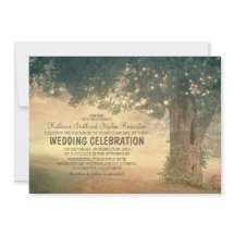 Lichterfolge rustikale Baumhochzeit