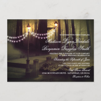 Lichterfolge Rustikale Hochzeitseinladungen Einladung