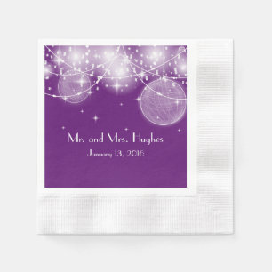 Lichterfolge und Hochzeit Serviette