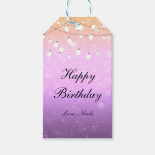 Lichterkette Lila Funkeln Party-Geschenk-Anhänger Geschenkanhänger