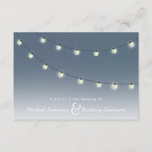 Lichterkette Outdoor Abend Wedding R.S.V.P. RSVP Karte