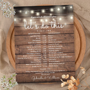 Lichterkette Rustikale Hochzeitsplanung Zeitachse