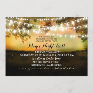 Lichterkette rustikale Prom Einladungen