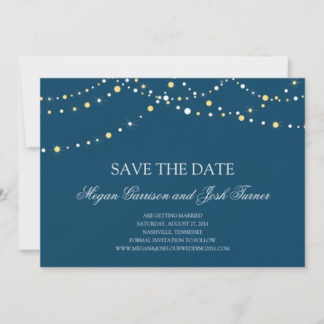 Lichterkette Save the Date (Vorderseite)
