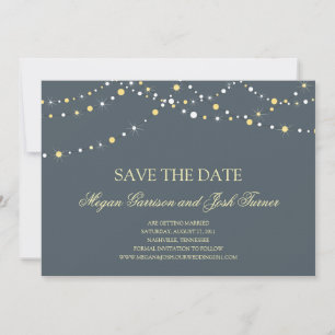Lichterkette Save the Date Einladung