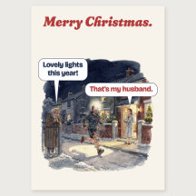 Lichterketten-Läufer Lustige Weihnachtskarte