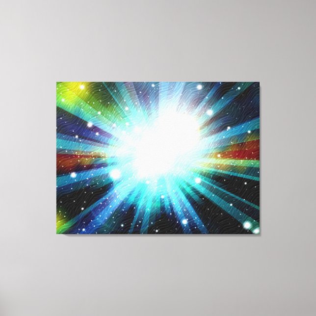 Lichtfantasy Galaxy Kunstdesign Abstrakt Leinwanddruck (Vorderseite)