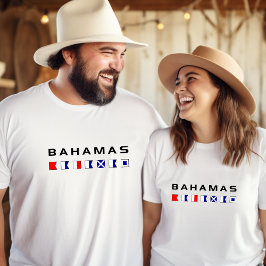 Lichtfarbe der Bahamas-Flags für das maritime Sign T-Shirt