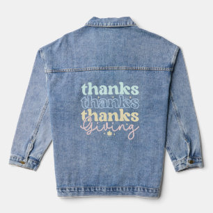 Lichtfarben dank Retro-Typografie Jeansjacke