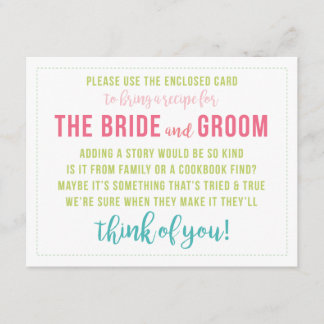 Lichtfarbene Rezeptkarte Duschkarte Begleitkarte