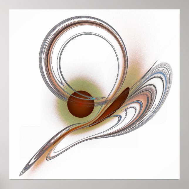 'Lichtflame Abstrakt 104' Poster (Vorne)