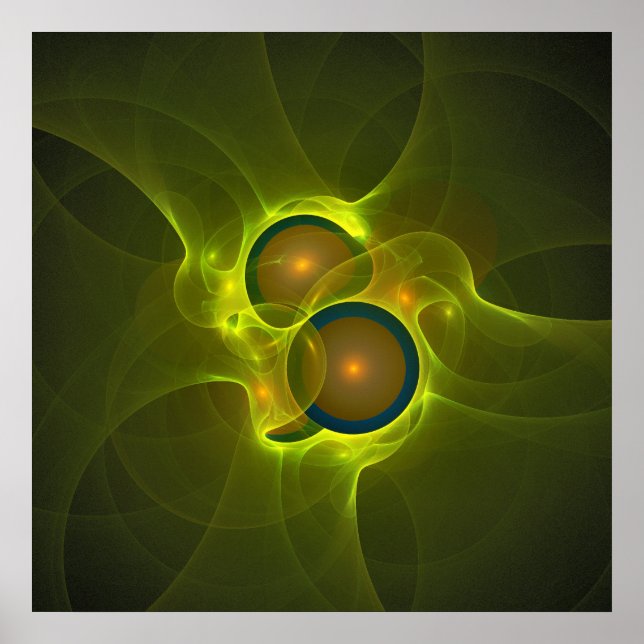 'Lichtflame Abstrakt 110' Poster (Vorne)
