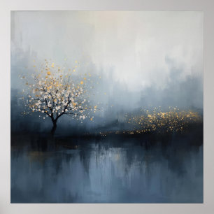 Lichtflüster: Blüten im Nebel Poster