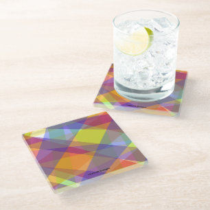 Lichtgeometrisch - Untersetzer aus Glas