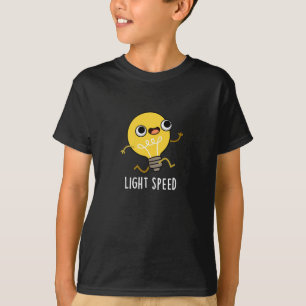 Lichtgeschwindigkeit Funny Running Bulb Pun Dark B T-Shirt
