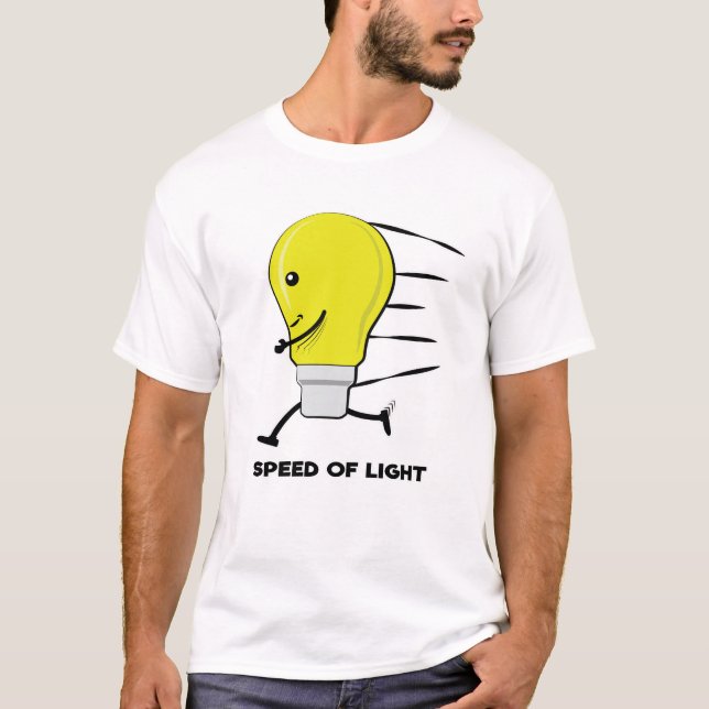 Lichtgeschwindigkeit - Funny Running Bulb T-Shirt (Vorderseite)