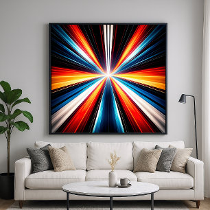 Lichtgeschwindigkeits-Streifen-Kunst Poster