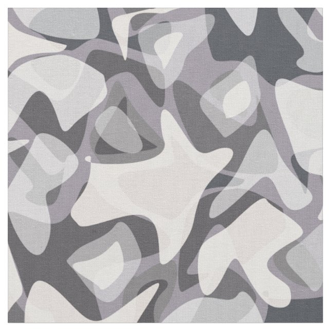 Lichtgrau Abstraktes Gepunktetes Camouflage-Muster Stoff (Nahaufnahme)