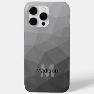 Lichtgrau geometrische Maschenöffnung Monogramm Case-Mate iPhone Hülle