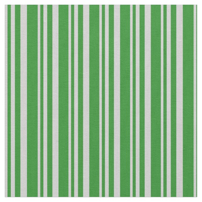 Lichtgrau und waldgrüne Linien Muster Stoff (Nahaufnahme)