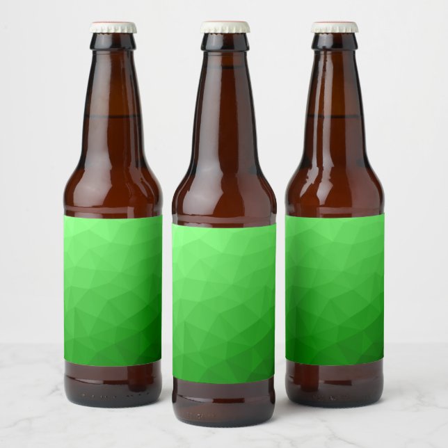 Lichtgrün geometrisches Messprofil Bierflaschenetikett (Flaschen)