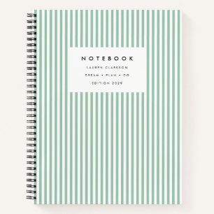 Lichtgrün gestrichenes Notebook Notizbuch