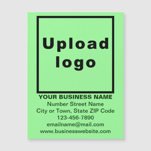 Lichtgrüne 4,25" x 5,6" Magnetic Business Card Magnetkarte (Vorderseite)