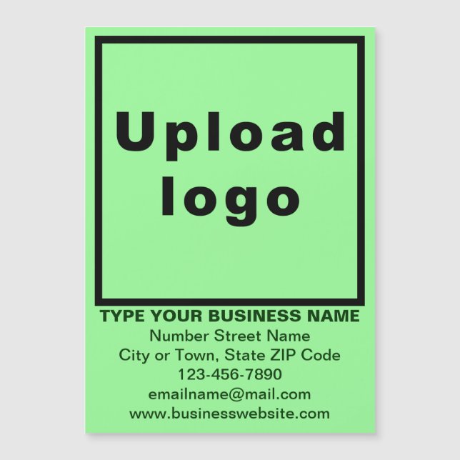 Lichtgrüne 5" x 7" Magnetkarte (Vorderseite)