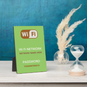 Lichtgrüne, einfache Elegante WiFi-Informationen Fotoplatte