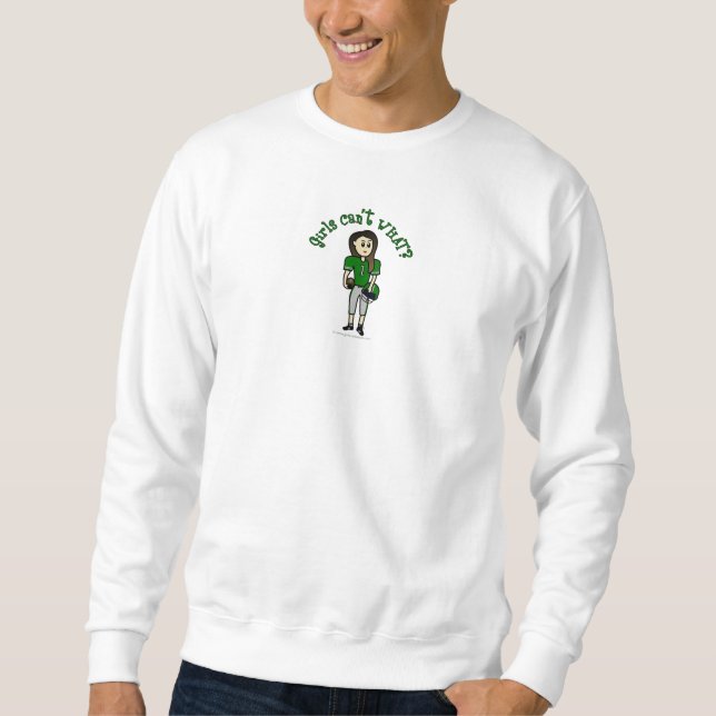 Lichtgrüner Fußball Sweatshirt (Vorderseite)