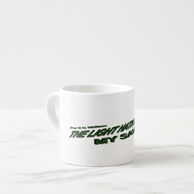 Lichthahn wird mein Retter - Grün Espressotasse (Vorderseite Links)