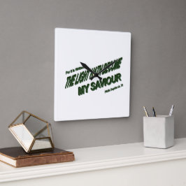 Lichthahn wird mein Retter - Grün Quadratische Wanduhr