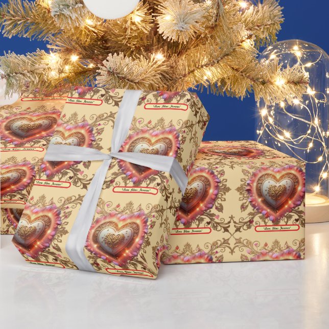 "Lichtherzharmonie" Geschenkpapier (Feiertage)