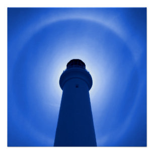 Lichthouseffekt - Blau Poster