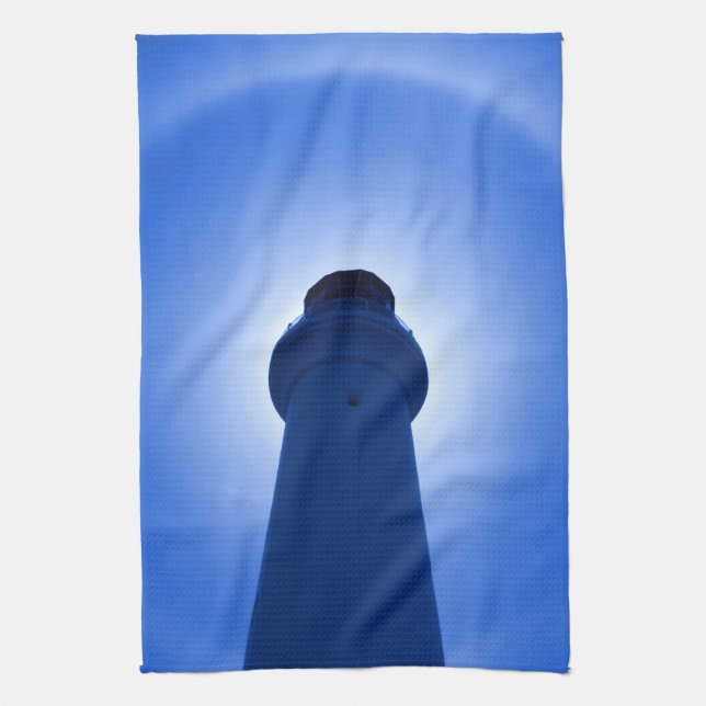 Lichththouseffekt - blaues Küchentuch (Vertikal)