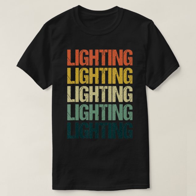 Lichtingenieur Electrical Lights Worker Electri T-Shirt (Design vorne)